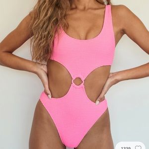 LA Hearts PacSun Scrunch One Piece Pink Daria